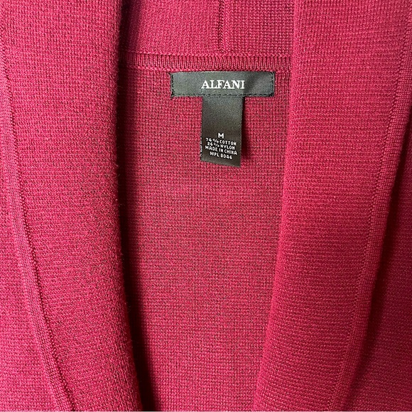 ALFANI 🌹 Cardigan Shrug Jacket in Melbec Burgundy Women’s Size M - Picture 3 of 10